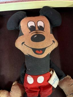 1950s Mickey and Minnie mouse cloth dolls