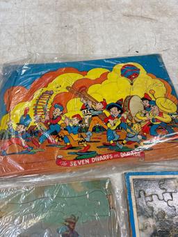 six frame tray vintage puzzles
