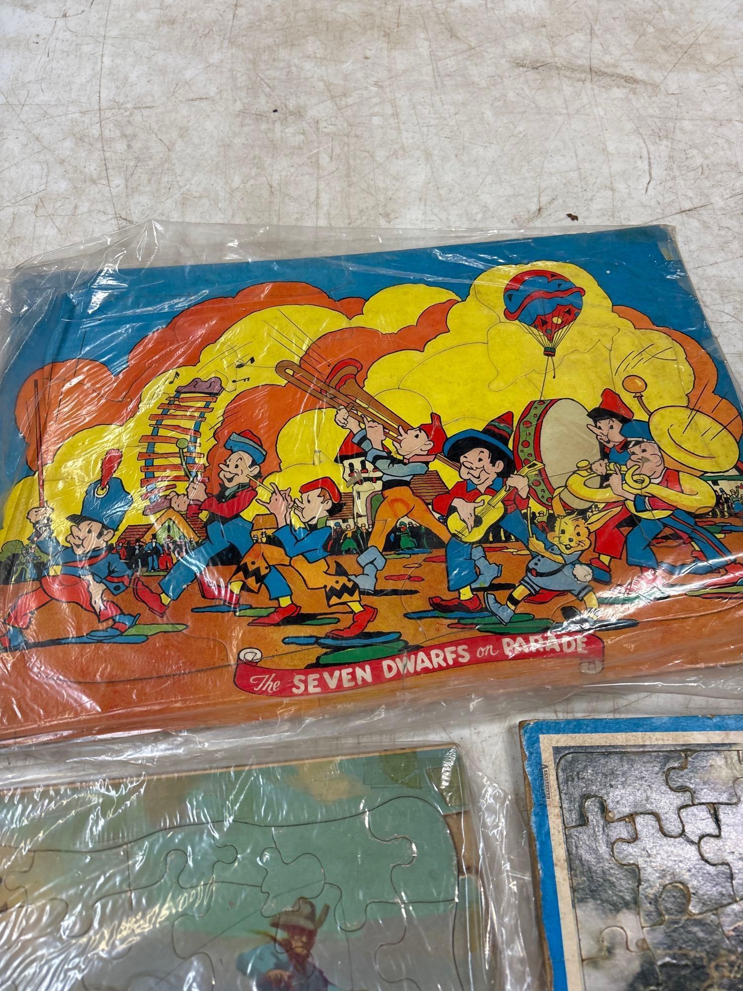 six frame tray vintage puzzles