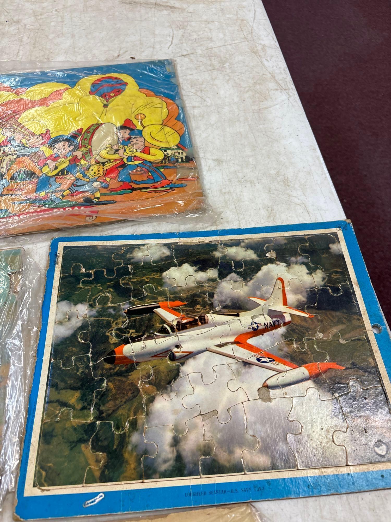 six frame tray vintage puzzles
