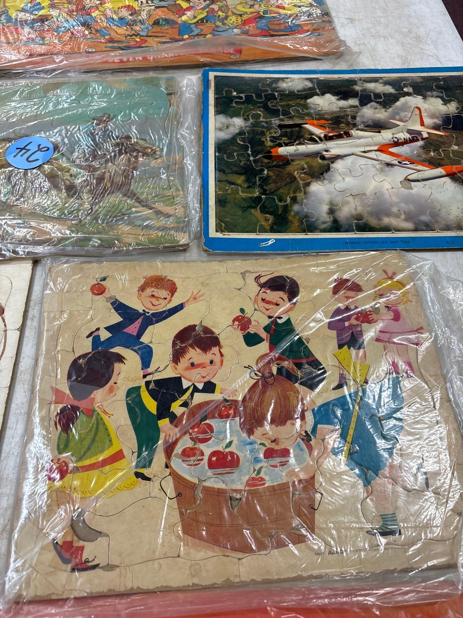 six frame tray vintage puzzles