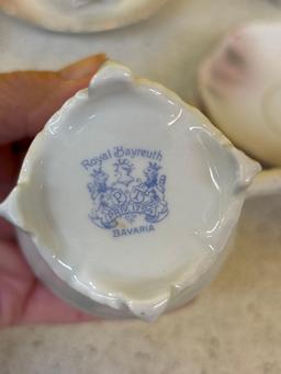 Royal Bayreuth rose chocolate pot, cups and saucers