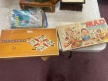 MAD collectibles and parcheesi game