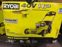 Ryobi 21 inch 40 V brushless self-propelled mower