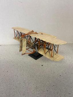 Metal wright brothers plane model