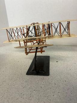 Metal wright brothers plane model
