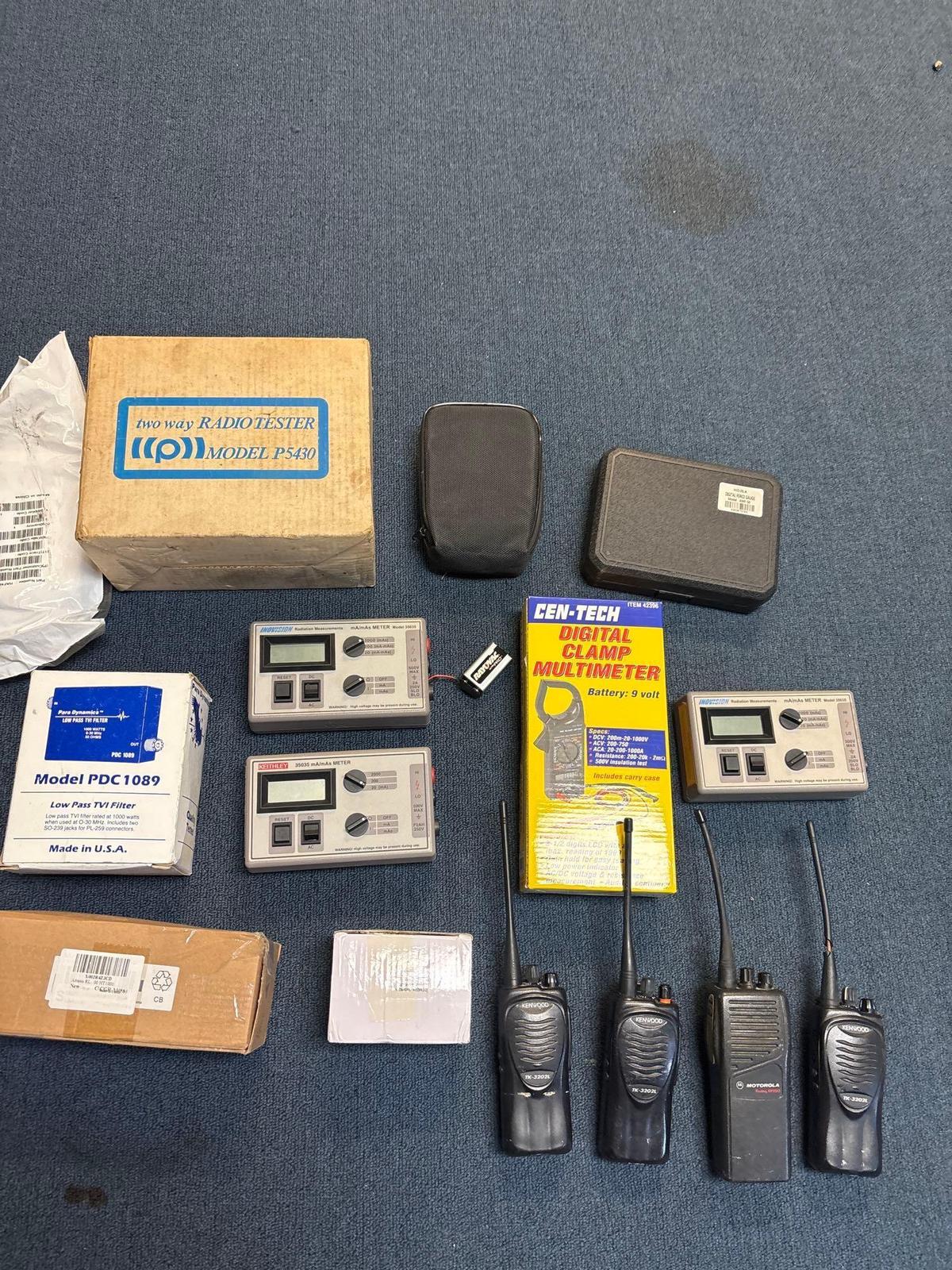 Kenwood transceivers, Keithly, meters, etc.