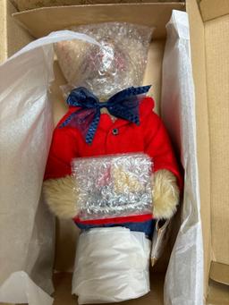 Marjorie Spangler doll and 2 Gund bears