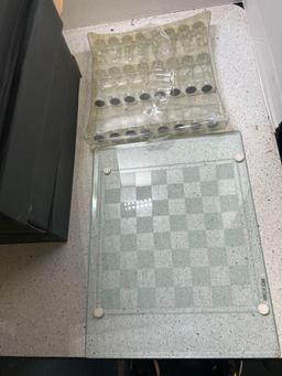 6 glass chess sets
