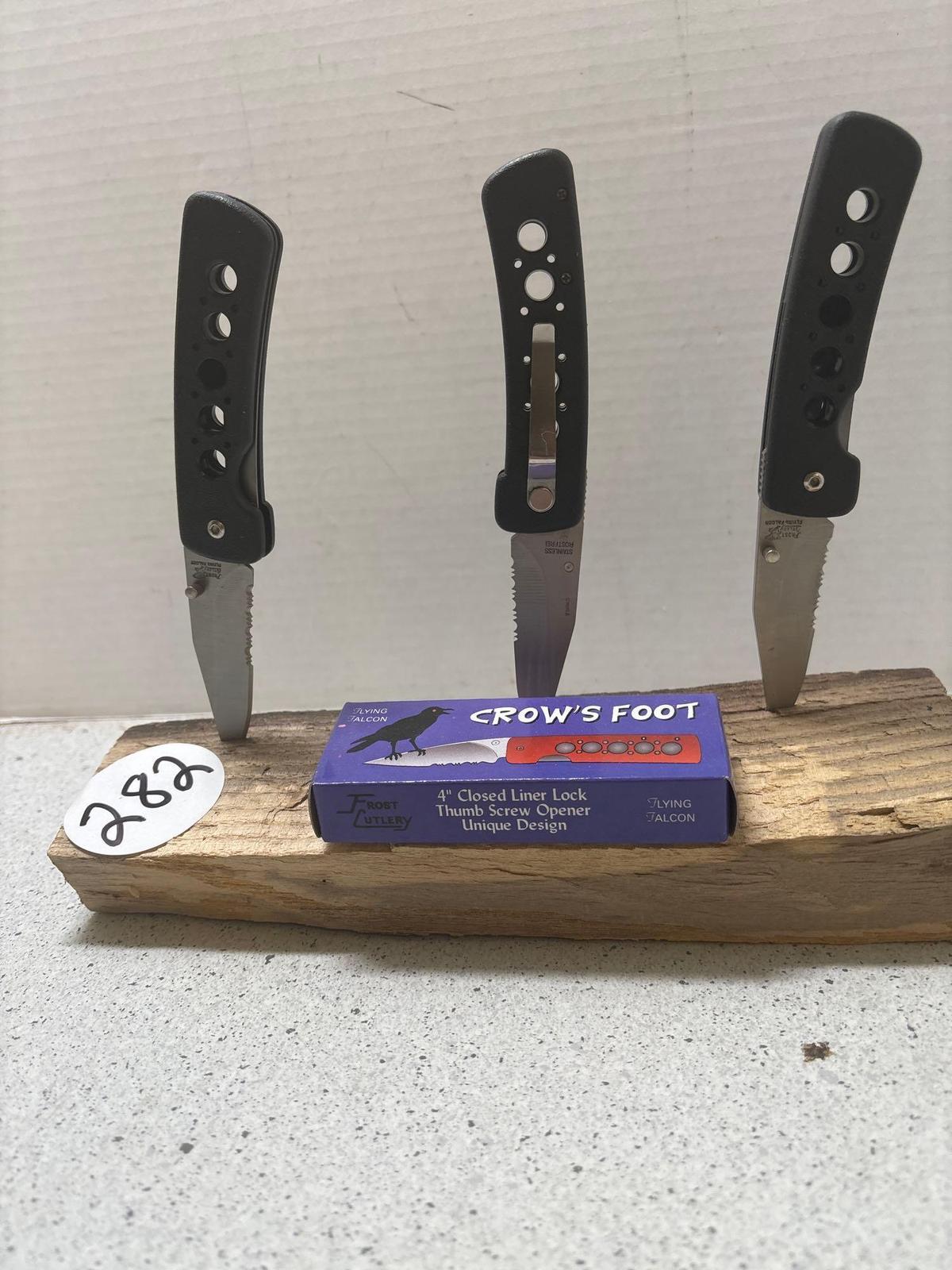 New crows foot folding knives