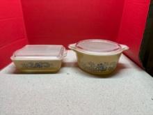 Pyrex Homestead dishes with lids