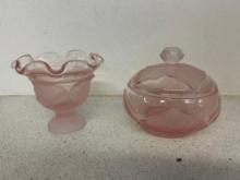 Viking pink stain glass