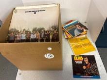 large lot of vintage record albums