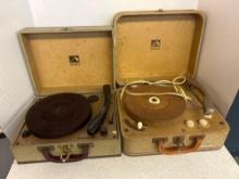 vintage victorola RCA portable record players