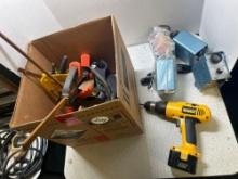 Photo electric system receivers, Dewalt drill and clamps