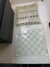 6 glass chess sets