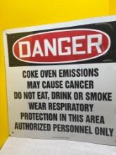 Metal danger sign 24 x 24