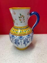 Signed Mexican pottery vase or pitcher