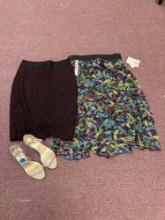 Two skirts New with tags and Michael Kors glittery shoes