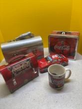 Coca-Cola items lunchbox cups, etc.