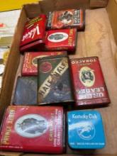 Pocket watch parts cigar tins