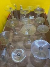 Stemware various patterns