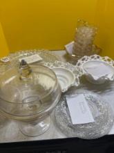 Nice selection of glass and milk glass