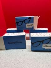 five pair of reading glasses
