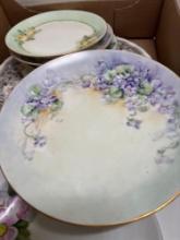 Various porcelain plates, hand painted, etc.
