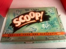 vintage board game of a newspaper, scoop!