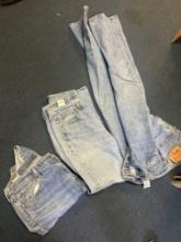 3 pairs Levis 501 button fly jeans