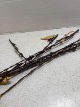 Eight pieces of antique Barb wire