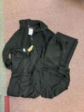 Womens black clothing, jacket, pants, dress size medium