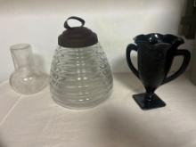 Glass beehive jar