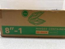 50 new hinged container 8 inch