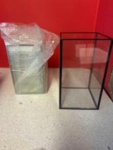 rectangular glass vase set
