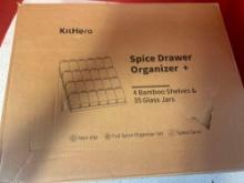 Spice drawer and organizer in box