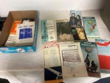 travel brochures, etc.
