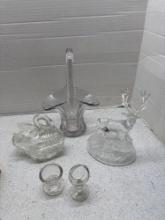 Glass swan basket de