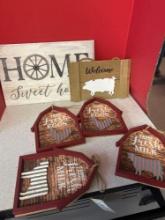 Farm home wooden signs