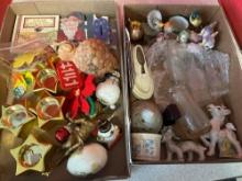 porcelain animals, miniature glass bottles, more collectibles