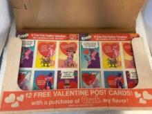 648 Crush pink Panther Valentines cards in store display