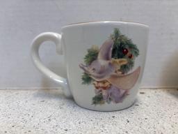 Vintage Disney, cups, and saucers