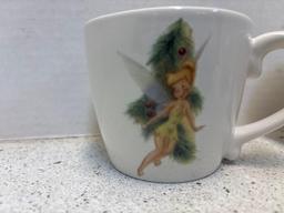 Vintage Disney, cups, and saucers