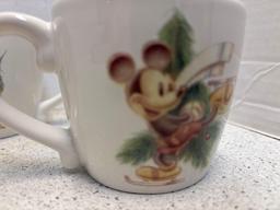 Vintage Disney, cups, and saucers