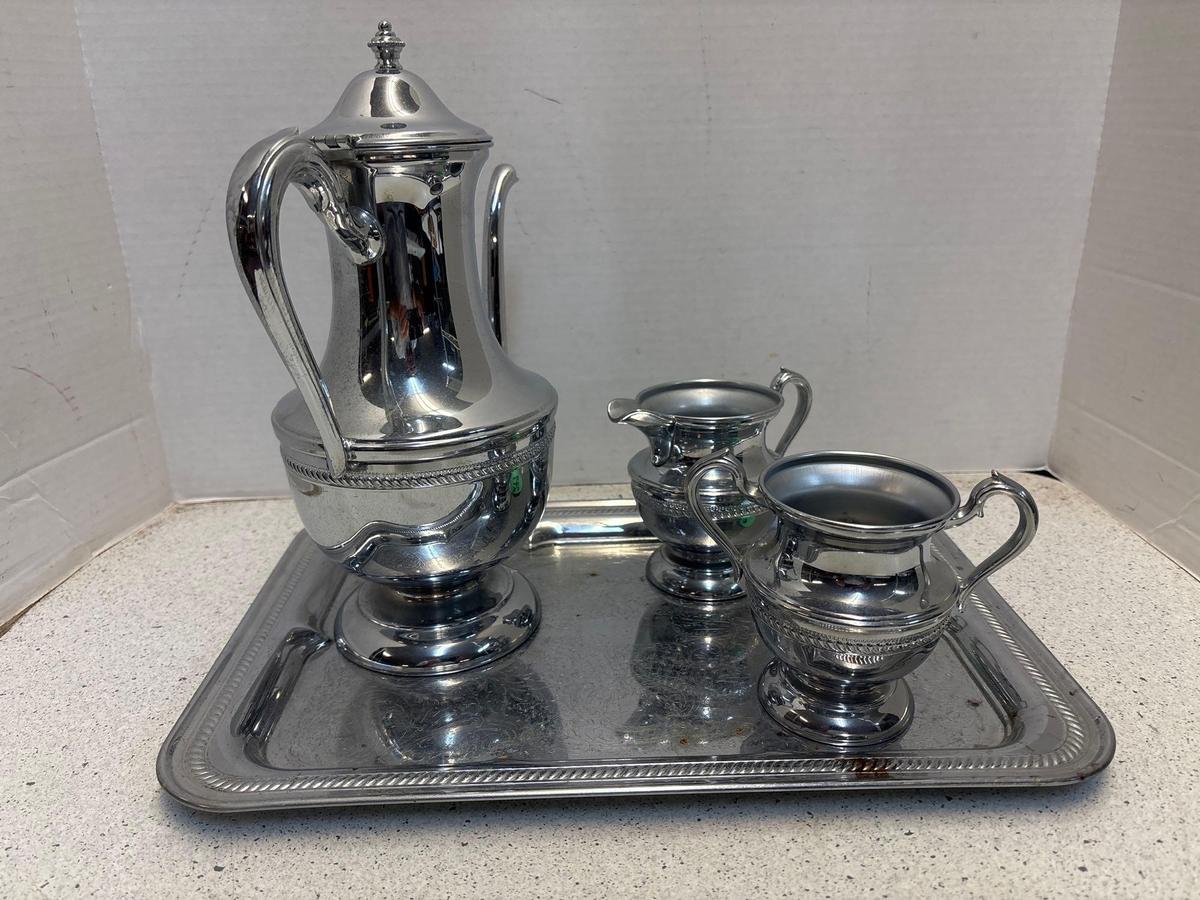 CROMWELL silver manufacturing tea set