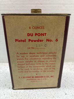 Antique Dupont pistol powder, number six