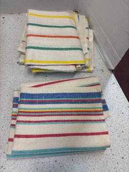 NOS hand towels, embroidered pillowcases