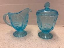 Beautiful light blue glass