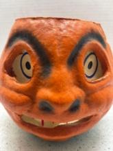 Antique papier-mche jack-o-lantern